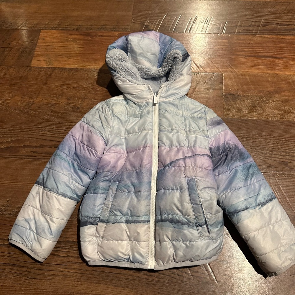 Abercrombie & Fitch Girls Blue and Purple Puffer Jacket
